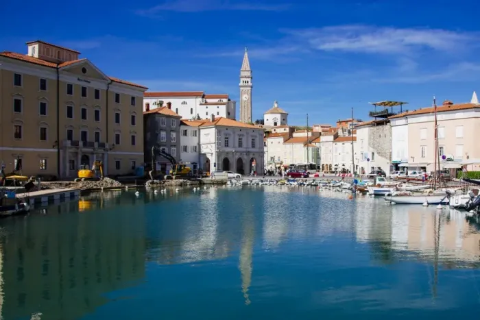 Framed Print : Harbour, Piran, Adriatic Sea, Slovenia