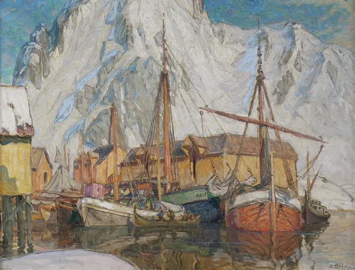 Framed Print : The Harbour At Svolvaer Framed Print : The Harbour At Svolvaer