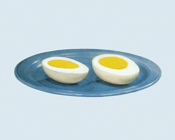 Hard Boiled Egg on a Plate