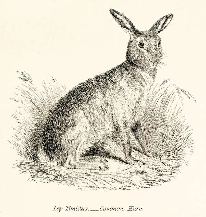 Framed Print : Hare engraving 1803 Framed Print : Hare engraving 1803