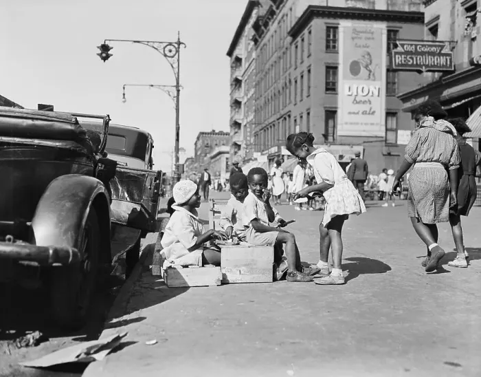 Framed Print : Harlem Children Playing On The Street Framed Print : Harlem Children Playing On The Street