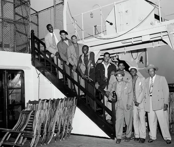 Framed Print : Harlem Globetrotters on Mauretania Ocean Liner Framed Print : Harlem Globetrotters on Mauretania Ocean Liner