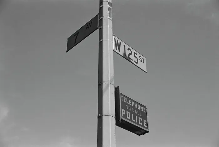 Framed Print : Harlem Street Sign Framed Print : Harlem Street Sign