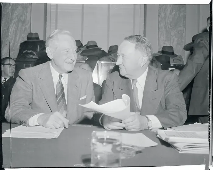 Framed Print : Harlow Curtice Conversing with Albert Bradley Framed Print : Harlow Curtice Conversing with Albert Bradley