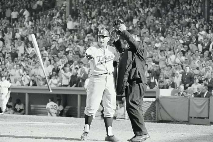 Framed Print : Harmon Killebrew Talking to the Umpire Framed Print : Harmon Killebrew Talking to the Umpire