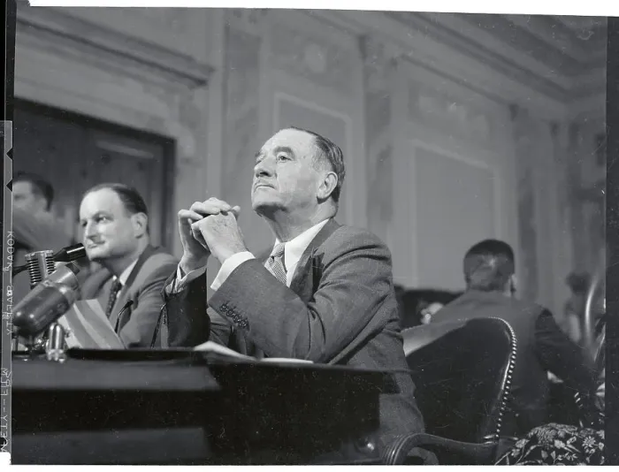 Framed Print : Harold E. Talbott in Hearing Framed Print : Harold E. Talbott in Hearing