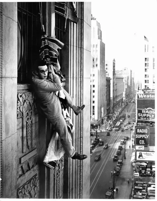 Framed Print : Harold Lloyd In Feet First Framed Print : Harold Lloyd In Feet First