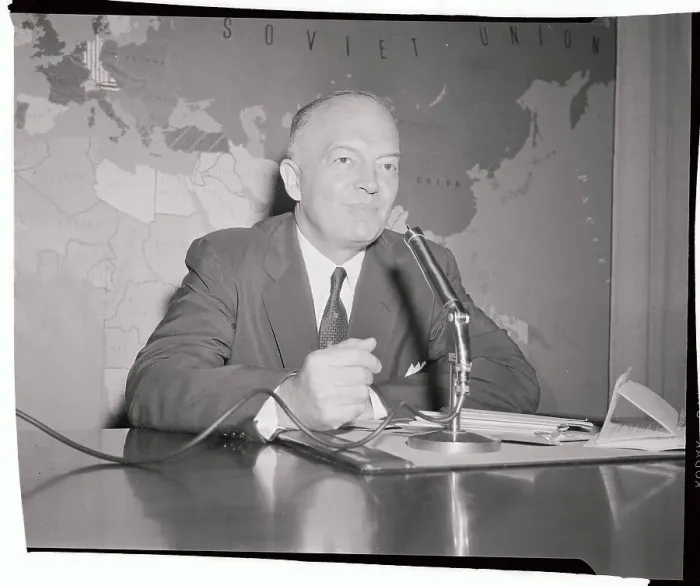 Framed Print : Harold Stassen Speaking at a News Conference Framed Print : Harold Stassen Speaking at a News Conference