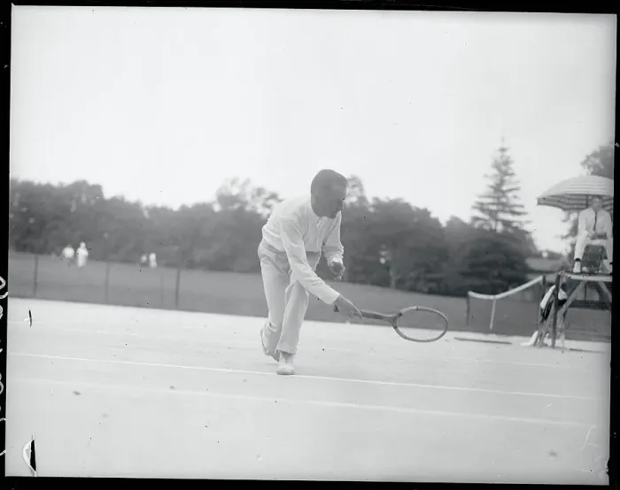 Framed Print : Harold Throckmorton Swinging His Racquet Framed Print : Harold Throckmorton Swinging His Racquet