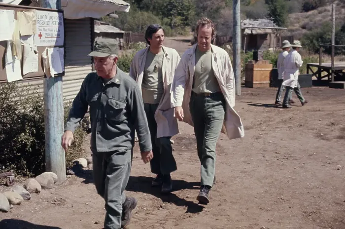 Framed Print : Harry, Alan And Mike - M*A*S*H Production