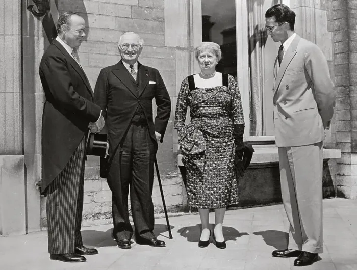 Framed Print : Harry and Bess Truman Meeting with King Baudouin Framed Print : Harry and Bess Truman Meeting with King Baudouin