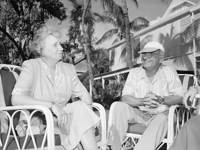 Framed Print : Harry and Bess Truman Sitting on Lawn Framed Print : Harry and Bess Truman Sitting on Lawn