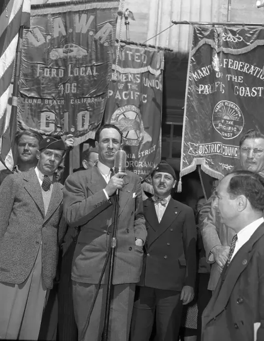 Framed Print : Harry Bridges Making A Speech Framed Print : Harry Bridges Making A Speech