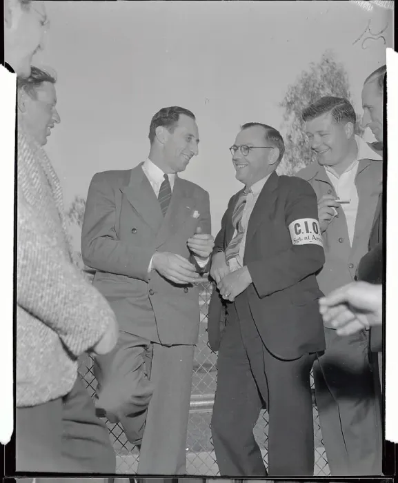 Framed Print : Harry Bridges Talking to Union Members Framed Print : Harry Bridges Talking to Union Members