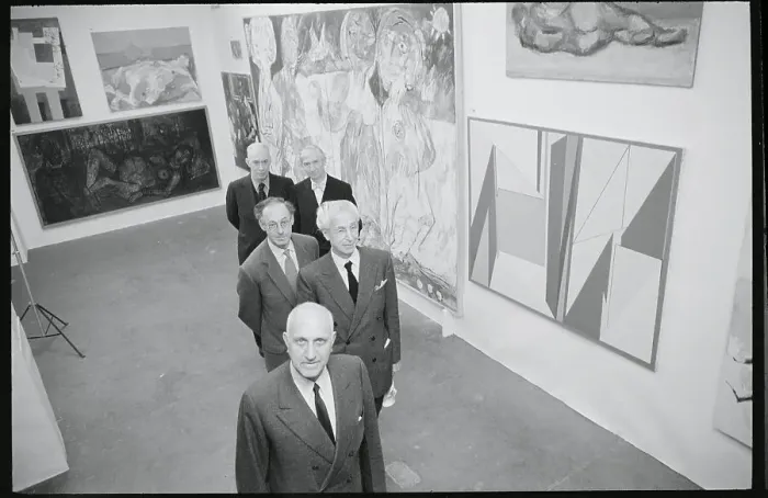 Framed Print : Harry F. Guggenheim with Others Framed Print : Harry F. Guggenheim with Others