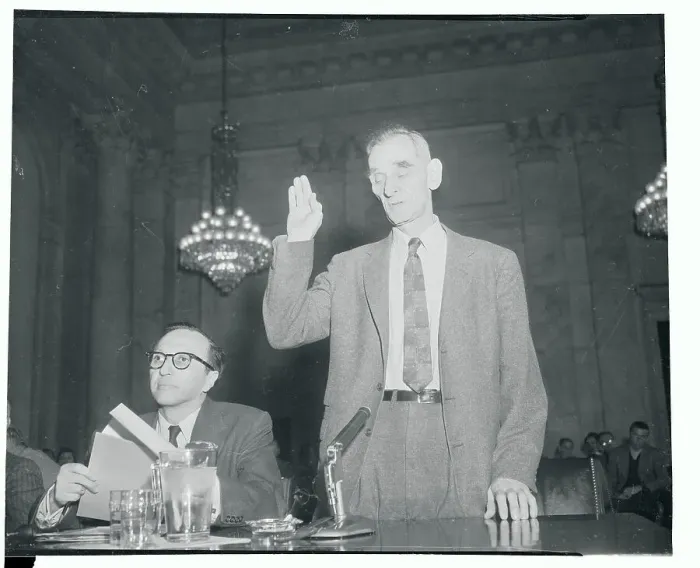 Framed Print : Harry Freeman Testifying Framed Print : Harry Freeman Testifying