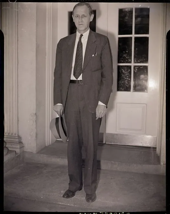 Framed Print : Harry Hopkins Standing Outside Door Framed Print : Harry Hopkins Standing Outside Door