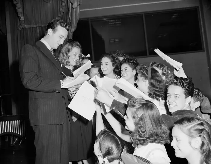 Framed Print : Harry James Signing Auto Graphs for Fans Framed Print : Harry James Signing Auto Graphs for Fans