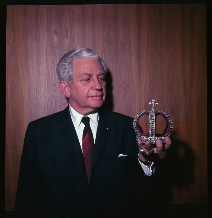 Framed Print : Harry Levinson Holding Imperial Russian Nuptial Crown Framed Print : Harry Levinson Holding Imperial Russian Nuptial Crown