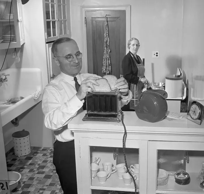 Framed Print : Harry S. Truman Making Toast Framed Print : Harry S. Truman Making Toast