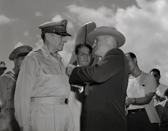 Framed Print : Harry S. Truman Pinning Douglas MacArthur Framed Print : Harry S. Truman Pinning Douglas MacArthur