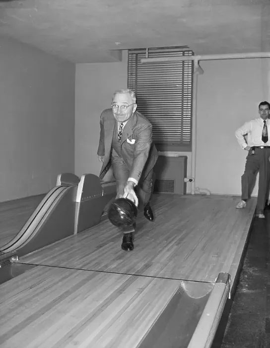 Framed Print : Harry S. Truman Pitching Bowling Ball Framed Print : Harry S. Truman Pitching Bowling Ball