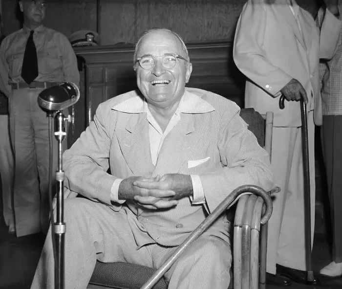 Framed Print : Harry S. Truman Sitting at Microphone Framed Print : Harry S. Truman Sitting at Microphone