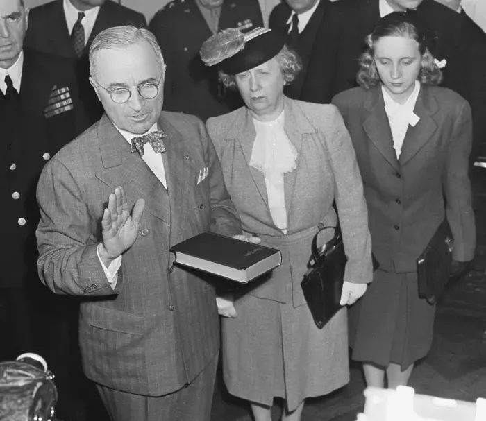Framed Print : Harry S. Truman Taking Oath Framed Print : Harry S. Truman Taking Oath