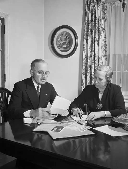Framed Print : Harry S. Truman and Wife Framed Print : Harry S. Truman and Wife