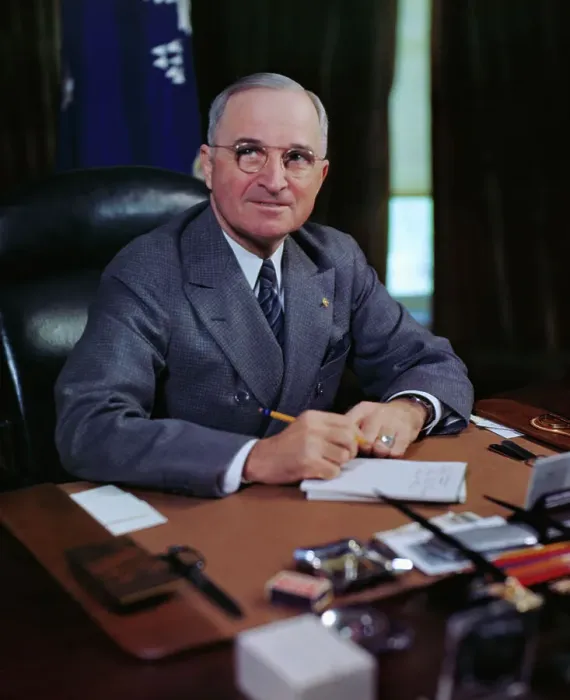 Framed Print : Harry Truman at His Desk Framed Print : Harry Truman at His Desk