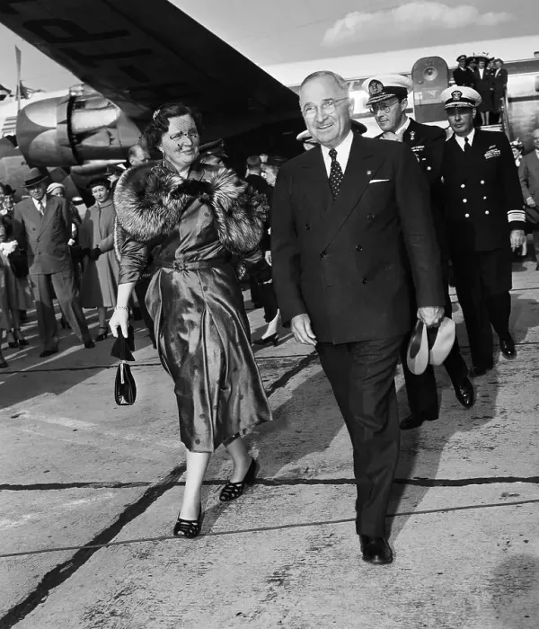 Framed Print : Harry Truman Escorting Queen Juliana Framed Print : Harry Truman Escorting Queen Juliana