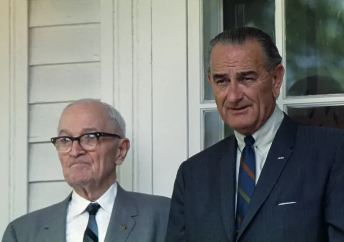 Framed Print : Harry Truman And Lyndon Johnson Framed Print : Harry Truman And Lyndon Johnson