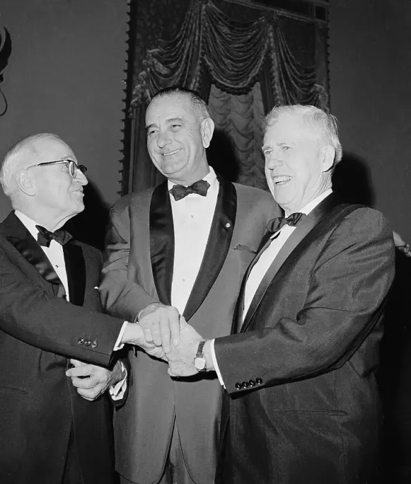 Framed Print : Harry Truman with Lyndon Johnson and Henry Wallace Framed Print : Harry Truman with Lyndon Johnson and Henry Wallace