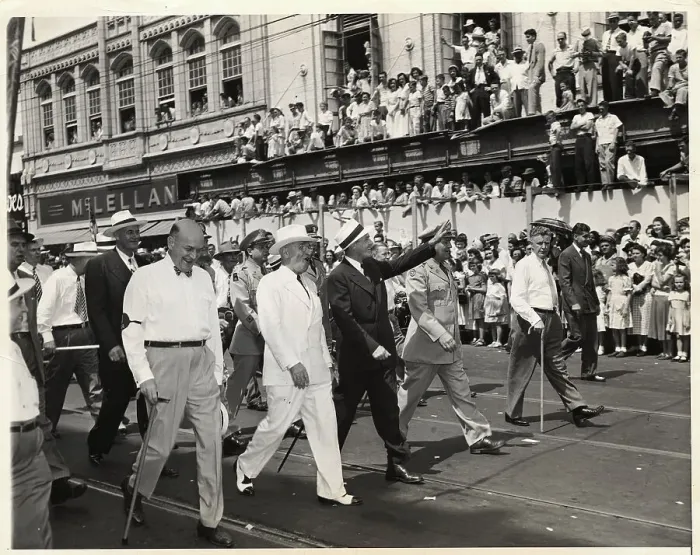 Framed Print : Harry Truman Marching in Parade Framed Print : Harry Truman Marching in Parade