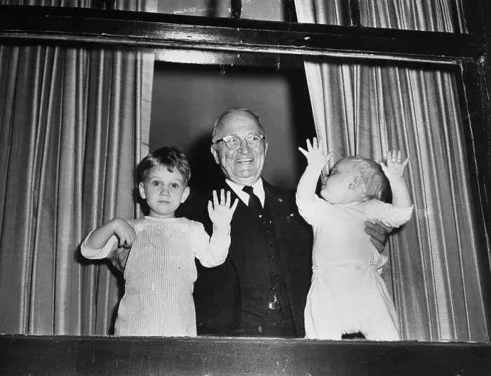 Framed Print : Harry Truman Posing with Grandchildren Framed Print : Harry Truman Posing with Grandchildren