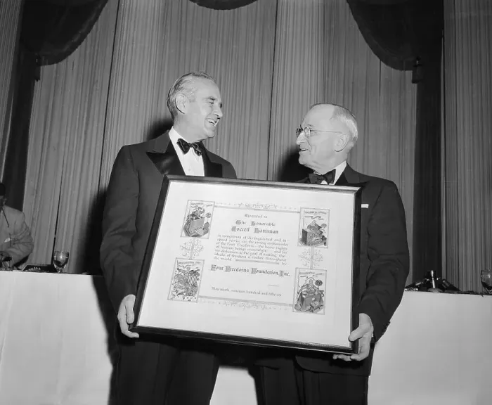Framed Print : Harry Truman Presenting an Award to Averell Harriman Framed Print : Harry Truman Presenting an Award to Averell Harriman