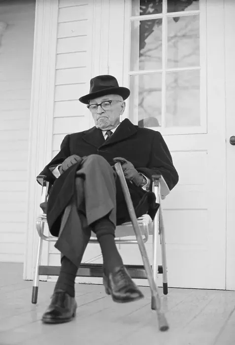 Framed Print : Harry Truman Relaxing in Chair Framed Print : Harry Truman Relaxing in Chair