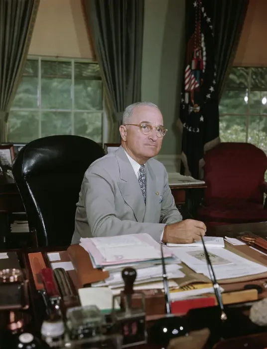 Framed Print : Harry Truman Seated at Desk Framed Print : Harry Truman Seated at Desk