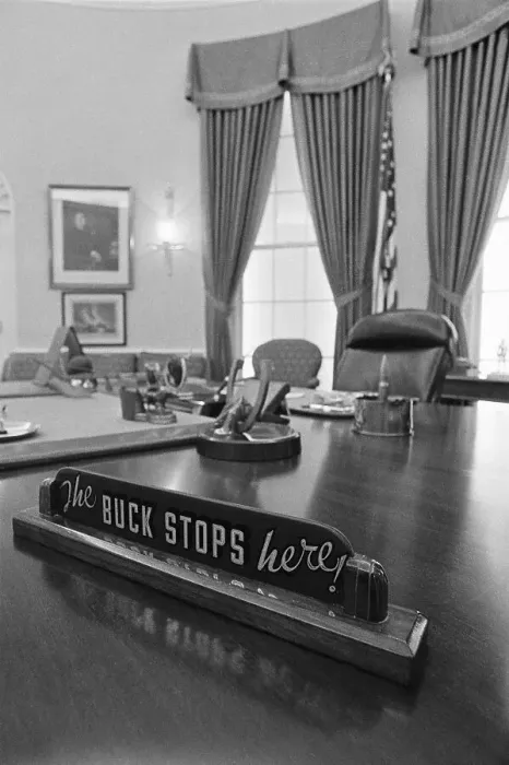 Framed Print : Harry Truman's The Buck Stops Here Sign Framed Print : Harry Truman's The Buck Stops Here Sign