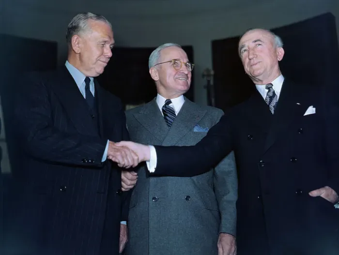 Framed Print : Harrys Truman with George C Marshall and James Byrnes Framed Print : Harrys Truman with George C Marshall and James Byrnes