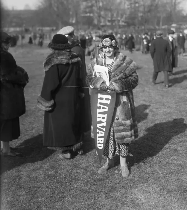 Framed Print : Harvard Fan at Football Game Framed Print : Harvard Fan at Football Game