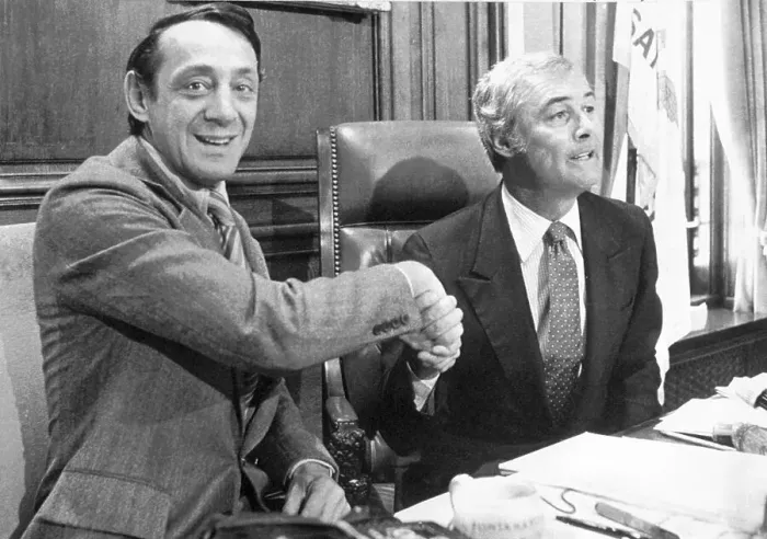 Framed Print : Harvey Milk and George Moscone Framed Print : Harvey Milk and George Moscone