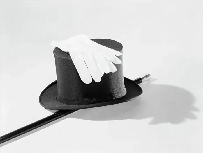 Framed Print : Top Hat, Cane And Gloves Framed Print : Top Hat, Cane And Gloves