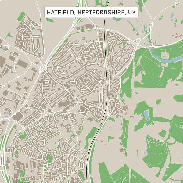 Hatfield Hertfordshire UK City Street Map