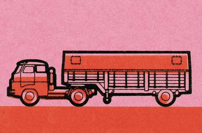 Framed Print : Hauling truck