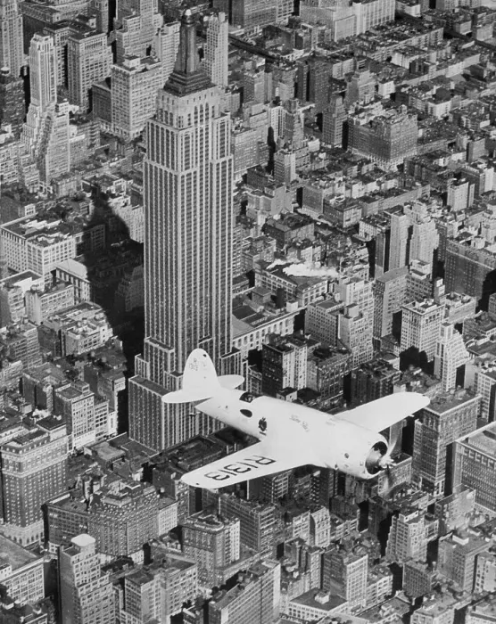 Framed Print : Hawks Airplane in Flight over New York City Framed Print : Hawks Airplane in Flight over New York City