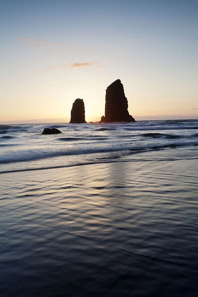 Haystack Rock on the Oregon Coast, Cannon Beach, Oregon, United States