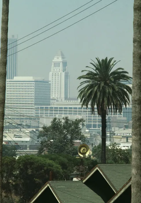 Framed Print : Haze Shrouds Los Angeles Skyline Framed Print : Haze Shrouds Los Angeles Skyline