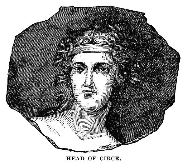 Head of Circe Scanned 1882 Engraving available as Framed Prints, Photos ...