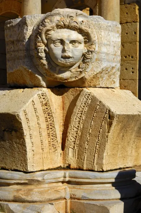 Framed Print : Head of Medusa, Severan Forum, Ruins of the Roman City Leptis Magna, Libya Framed Print : Head of Medusa, Severan Forum, Ruins of the Roman City Leptis Magna, Libya